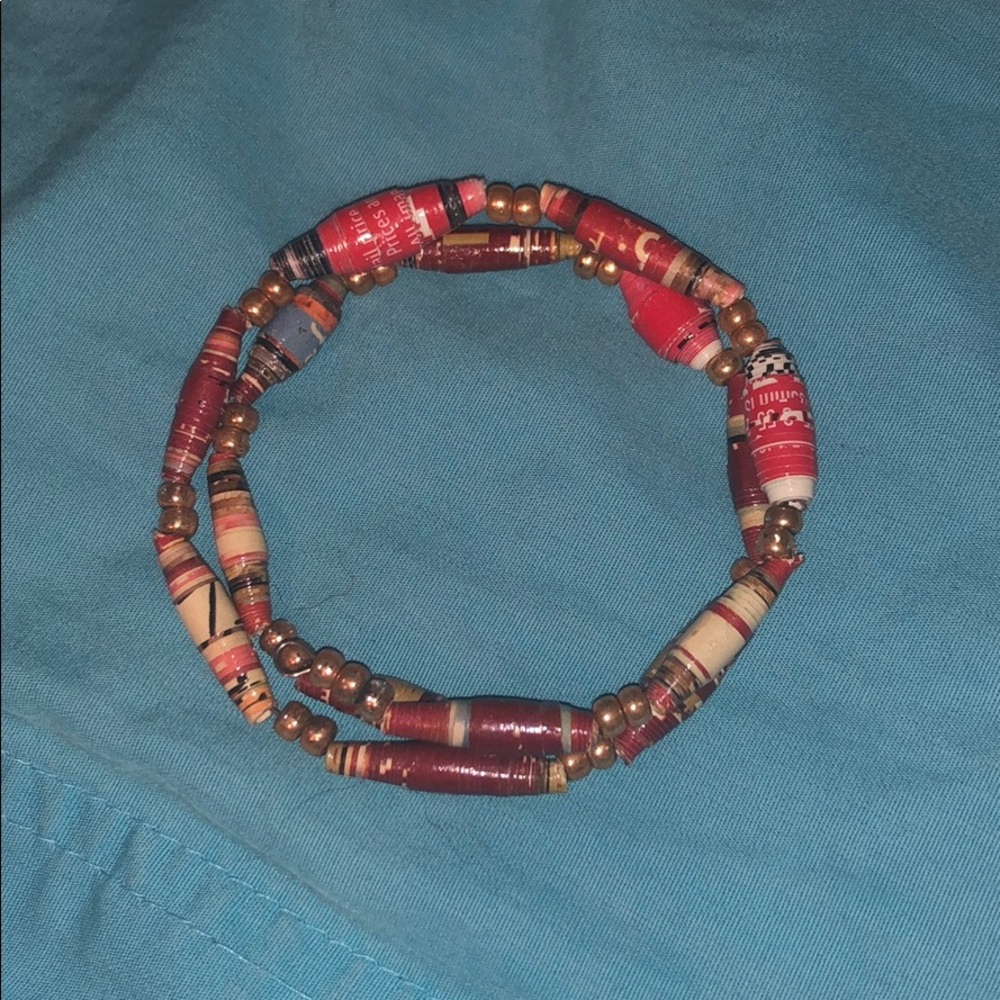 Handmade newspaper clippings bracelet
